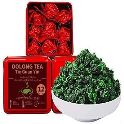 3.9oz Anxi Tie Guan Yin Oolong Tea Loose Leaf - Chinese Tea Leaves Tieguanyin Iron Goddess of Mercy - Fujian High Mountain Wu Long Green Tea Ti Kuan Yin 110g
