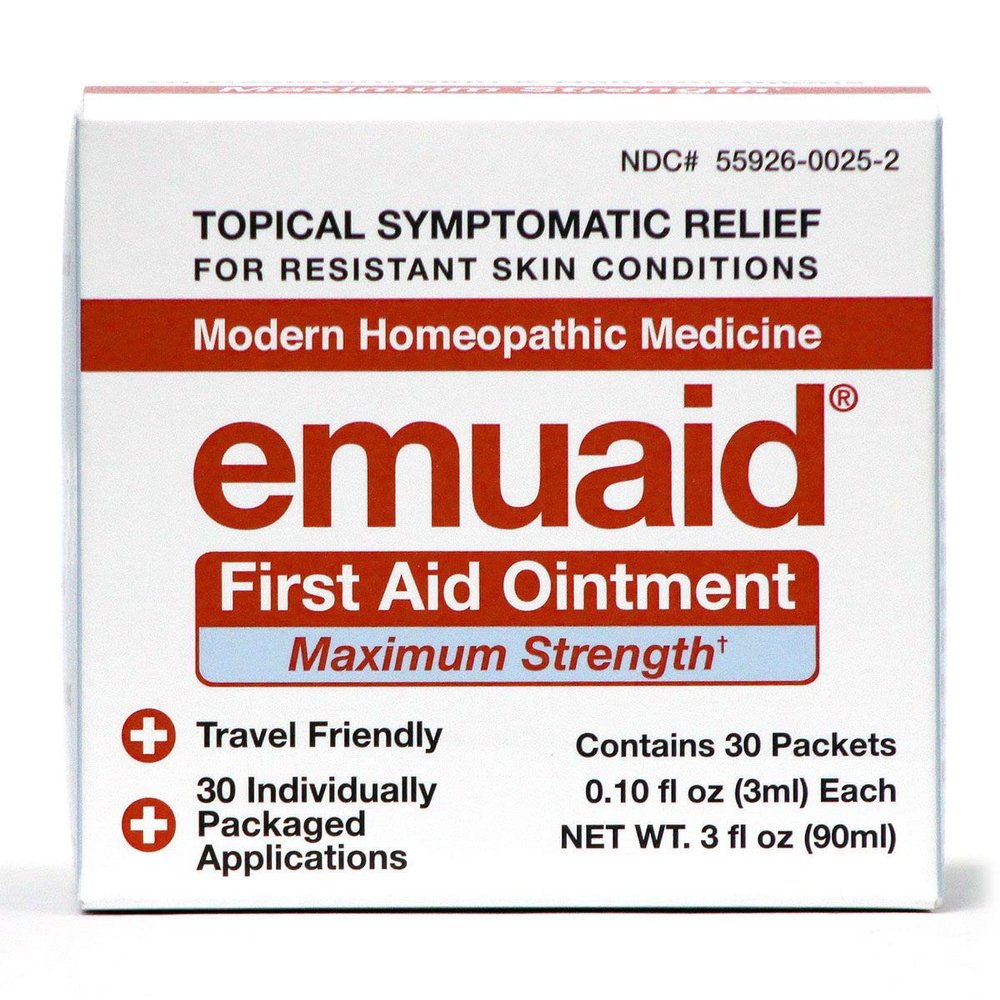 emuaid Maximum Strength 30-Day Travel Pack Ointment Convenient Single-Use Packets for Eczema, Athlete's Foot, Psoriasis, Rash, Skin Irritations & Itch Relief 30 Pack, 0.10 oz Each