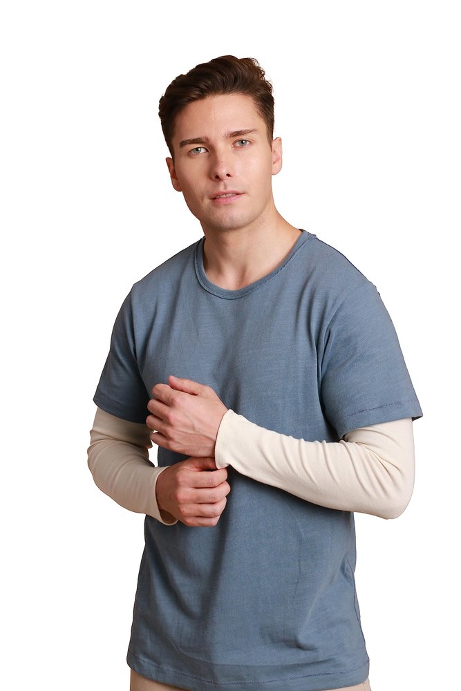 Cottonique Allergy-Free Organic Cotton Therapeutic Arm Sleeve for Eczema, Psoriasis, and Contact Dermatitis (Natural, XX-Large)