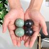 Healifty Baoding Balls Pack of 4-1.4 inch Chinese Balls for Hand, No Chime Chinese Health Exercise Massage Balls (Green,Black) view 2