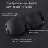 ALASKA BEAR Sleep Mask 2 Straps, Deep Concave Molded Foam Mask with Convex Eye Cups and Light Blocking Nose Contour, Two Adjustable Elastic Bands Stay on Head w/o Slipping, Black view 3
