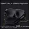 ALASKA BEAR Sleep Mask 2 Straps, Deep Concave Molded Foam Mask with Convex Eye Cups and Light Blocking Nose Contour, Two Adjustable Elastic Bands Stay on Head w/o Slipping, Black view 4
