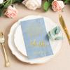 Crisky Dusty Blue Wedding Napkins Mr & Mrs Dinner Napkins Replace Thank You Card Disposable Decorative Towels for Wedding Shower Banquet Rehearsal Dinner Decorations, 100 Pcs, 3-ply, 12"x16" view 3