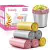 4 Gallon 180pcs Small Multi Trash Bags Strong Garbage Bags,Gold Grey Pink Bathroom Trash Can Bin Liners, Plastic Bags for Bedroom, Waste Basket Liner, Fit 12-15 Liter, 3.5,4,4.5 Gal(4G-3M180) PGG view 1