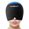 Comfpack Migraine Relief Cap, FSA Eligible, Full Head Cold Compress Soft Stretchy Headache Relief Cap for Tension, Sinus, Stress Relief, Hangover Ice Hat, Puffy Eyes, Gifts for Migraine Sufferers view 1