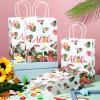 Pajean 32 Pack Hawaiian Gift Bag Luau Party Summer Tropical Palm Leaf Paper Bag with Handle for Candy Treat Summer Tropical Aloha Festival Hawaiian Luau Holiday Party Supplies Favor view 3