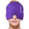 ONLYCARE Migraine Relief Cap, Soothing Headache Hat, Upgraded Odorless Gel Ice Head Wrap, Hot and Cold Therapy, Headache Ice Pack for Tension and Stress(Purple) view 1