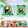 Panelee 24 Pcs Hawaiian Party Favors Bags Aloha Gift Drawstring Bags Tropical Tiki Goodie Backpack for Summer Decoration Beach Party Supplies Pool Luau Birthday Bridal Shower, 11.81 x 9.84 Inch view 2