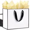 SHIPKEY White Gift Bags with Tissue Paper, 12 Pack Large White Paper Bags 12.5x4.5x11'' with Handles, Elegant Reusable Gift Bags for Wedding, Birthday, Party Wrapping view 1