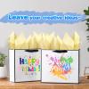 SHIPKEY White Gift Bags with Tissue Paper, 12 Pack Large White Paper Bags 12.5x4.5x11'' with Handles, Elegant Reusable Gift Bags for Wedding, Birthday, Party Wrapping view 3