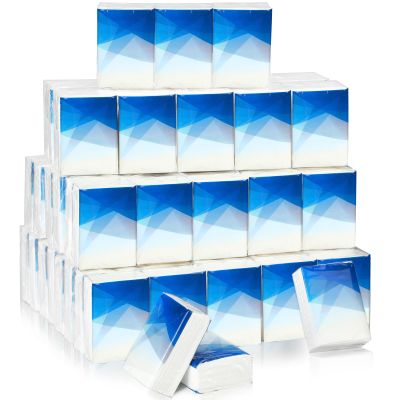 Therwen 100 Pack Pocket Tissues Travel Packs Bulk 1000 Sheet Mini Tissues Bulk 3 Ply Small Travel Size Paper Individual Pocket Size (Geometric)