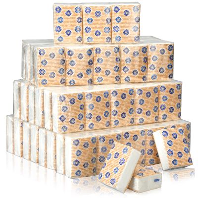 Therwen 100 Pack Pocket Tissues Travel Packs Bulk 1000 Sheet Mini Tissues Bulk 3 Ply Small Travel Size Paper Individual Pocket Size (Flower)