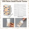 Therwen 100 Pack Pocket Tissues Travel Packs Bulk 1000 Sheet Mini Tissues Bulk 3 Ply Small Travel Size Paper Individual Pocket Size (Flower) view 4