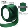 Green Satin Ribbon, 24 Yards 2 inch Wide Silky Gift Ribbon for Bow Making, Christmas Gift Wrapping, Box Packaging, Crafting, Christmas Tree Decorations view 4