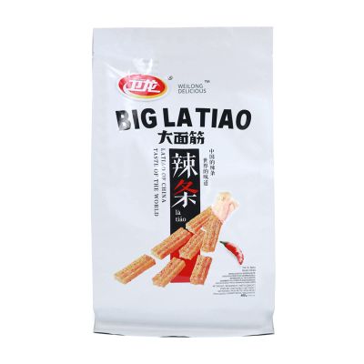 WeiLong Spicy Strip, Latiao, Damianjin, Chinese Snack Food, Gluten Strips, , 400g, Pack of 1