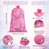 2 Pcs 70 Inches Jumbo Gift Bag Large Tie Dye Oversized Plastic Gift Bags Extra Large Present Bag with Ropes for Birthday Party Baby Shower Favors view 2
