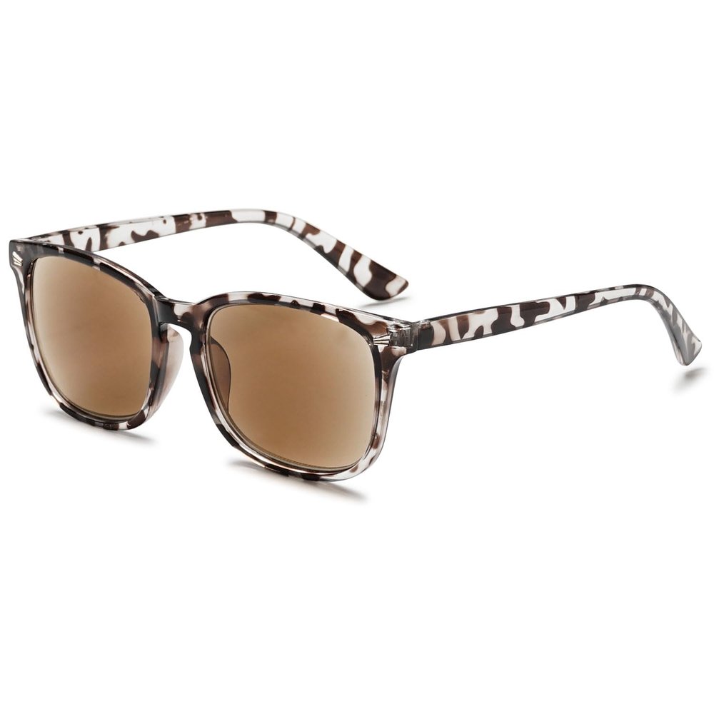 VEVESMUNDO Sun Reading Glasses Rectangle UV Protection Reading Sunglasses with readers