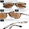VEVESMUNDO Sun Reading Glasses Rectangle UV Protection Reading Sunglasses with readers view 3