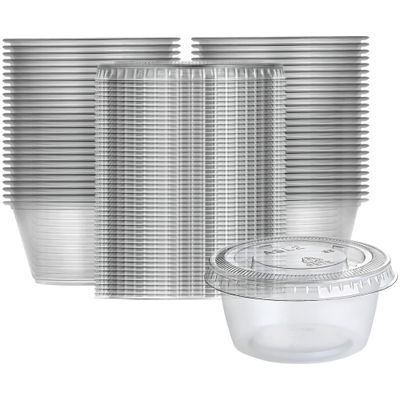 Gelatin Shot Cups with Lids - 2 oz (Pack of 50) - Perfect for Jello Shots, Desserts & Samples - Durable & Leakproof
