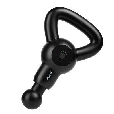 Jigger Percussion Massage Gun - Ultra-Quiet, Lightweight and Powerful Deep Tissue Massager with 4-Speed Settings, Handheld Massage Gun with 4 Attachments
