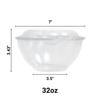 VeZee 32oz Disposable Rose/Salad Bowls with Dome Lids - Clear Plastic Salad Containers - Leak Proof : Perfect For Salad, Meal Prep and Fruits : Set of 450 view 2