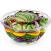 VeZee 32oz Disposable Rose/Salad Bowls with Dome Lids - Clear Plastic Salad Containers - Leak Proof : Perfect For Salad, Meal Prep and Fruits : Set of 450 view 4