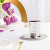 Kosherific Premium Regal Disposable Passover Kiddush Cups with Trays, 5.5oz (5 Count) | Elegant Silver-Colored Bechers | Heavy Weight | Perfect for Seder Table & Sabbath Getaways view 2