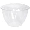 VeZee 48oz Disposable Rose/Salad Bowls with Dome Lids - Clear Plastic Salad Containers - Leak Proof : Perfect For Salad, Meal Prep and Fruits : Set of 150 view 1