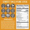 Righteous Felon Meat Sticks | 100% Pork Sticks | Keto, Gluten-Free, Low Sugar, High Protein Healthy Snacks | Valentines Day Jerky Gifts for Men | Street Taco Pork Sticks, 10 Count view 2