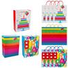 Fun Express 10" x 13" Large Happy Birthday Party Paper Gift Bags with Tags, 12Pieces view 1