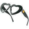 2Pack Vintage Heart-Shaped Crystal Bling Reading Glasses Women Rhinestone Eyewear Anti Blue Light Trendy Reader (2pcs-black&green, 1.75, multiplier_x) view 2