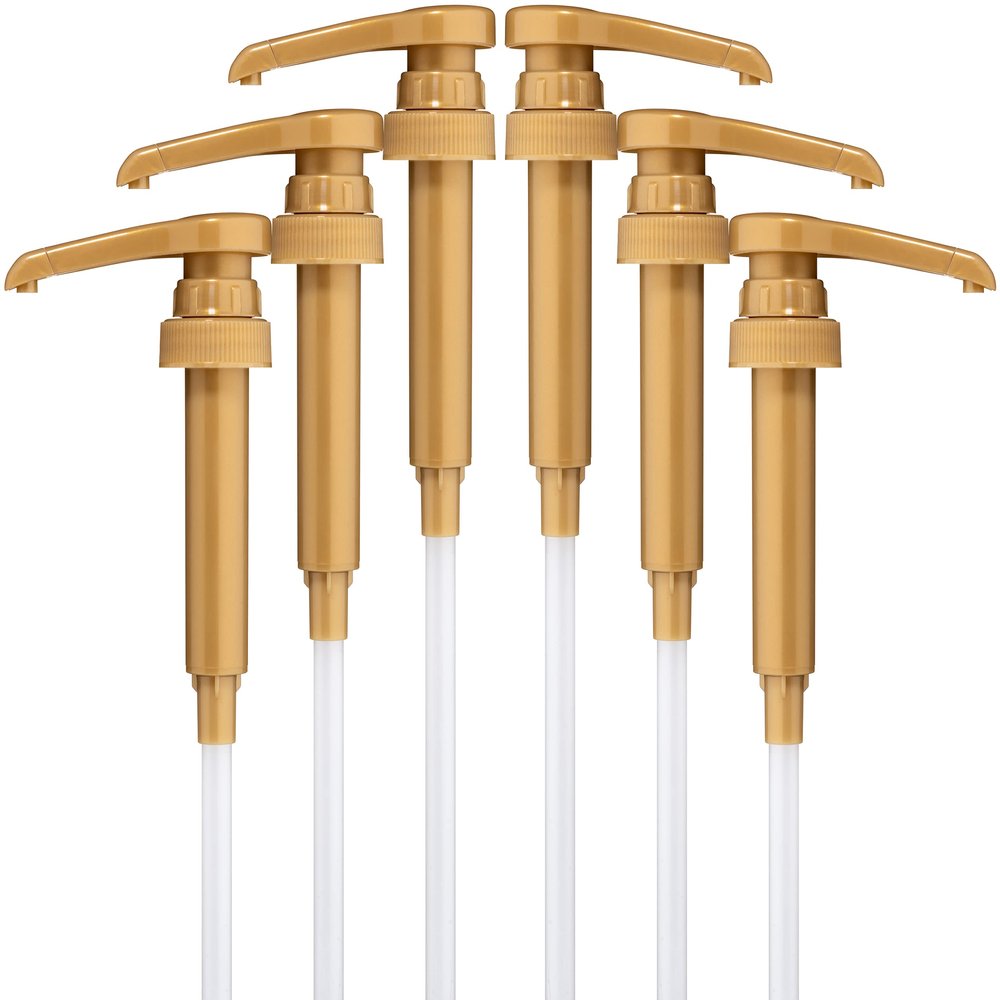 Syrup Pumps, 6-pack | Fits 750 mL/25.4 oz Torani, Davinci, and Jordan Skinny Bottles | Also fits 1L Monin Bottles