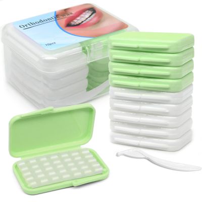 BVN Braces Wax Dental Wax: 10 Boxes Orthodontic Wax Strips, Braces Wax for Teeth, Ortho Wax for Braces, Tooth Wax, Mouth Wax, Oral Wax for Braces, Relief Wax for Braces Wearer Aligners Patients