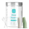 Esonto Baby Tongue Cleaner Toothbrush 30Pcs Disposable Infant Tooth Brush Clean Baby Mouth with 2Pcs Finger Toothbrush Oral Cleaning Stick Gauze Cleaner Stick Dental (Green, 32 Piece Assortment)