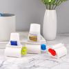 15 Pieces Rolling Tube Toothpaste Squeezer Toothpaste Seat Holder Stand Rotate Toothpaste Dispenser for Bathroom (3 Color) view 3