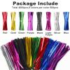 KIMOBER 4000Pcs Twist Ties,8 Color Plastic 4.7" Metallic Wire Ties for Cellophane Treat Bags,Bread Candy Bags,Party Gift Wrapping Bags view 3