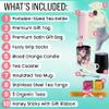Tea Gift Basket for Women with Portable Kettle and Grippie Socks | Birthday Gift Set for Her, Mom,Wife, Co-Worker, Teacher Appreciation, Get Well view 2