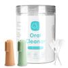 UHFi Baby Toothbrush Finger Toothbrush Oral Cleaner Kit with 5PCS Baby Tongue Cleaner Toddler Silicone Tooth Brush 0-6 Months 6-12 Months (Clay/Mint+30PCS Toothbrushes) view 1