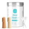 UHFi Baby Toothbrush Finger Toothbrush Oral Cleaner Kit with 5PCS Baby Tongue Cleaner Toddler Silicone Tooth Brush 0-6 Months 6-12 Months (Clay/Ivory+30PCS Toothbrushes) view 1