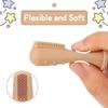 UHFi Baby Toothbrush Finger Toothbrush Oral Cleaner Kit with 5PCS Baby Tongue Cleaner Toddler Silicone Tooth Brush 0-6 Months 6-12 Months (Clay/Ivory+30PCS Toothbrushes) view 3