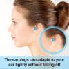 18 Pairs Noise Cancelling Ear Plugs for Sleeping, Swimming, Concerts, Snoring, Airplanes, Travel, Work, Studying - Soft, Reusable, Moldable Silicone with Case view 4