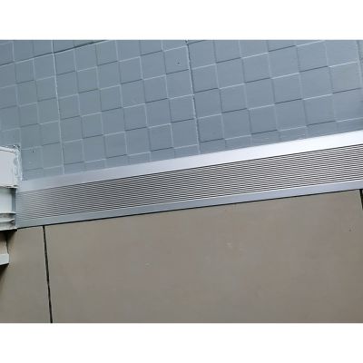 ETULLE Metal Transition Strip for Flooring, Doorway Threshold Ramp Carpet Edging Trim for Front Porch/Patio Bathroom, Extra Wide Non Skid Ribbed Reducer (Color : Silver, Size : Length 145cm (57in))
