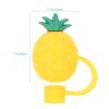 SHERCHPRY 3pcs Straw Cover Pineapple Shape Straw Toppers Drinking Straw Plugs Silicone Straw Tips Cap for Resuable Straws, Dustproof view 2