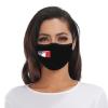 America Italy Friendship Flag Face Mask Washable Reusable Adults Breathable with 2 Filters Black view 2