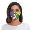 America Comoros Friendship Flag Face Mask Washable Reusable Adults Breathable with 2 Filters Black view 2