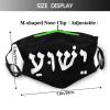Yeshua Jesus Face Mask Washable Reusable Adults Breathable with 2 Filters Black view 4