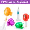 Eaezerav 4 Pack Toothbrush Covers Caps, Tooth Brush Protector Toothbrush Coverings Clips Portable Plastic Tooth Brush Head Case for Travel, Business, Camping, School, Home view 4