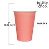 Jollity & Co Shade Paper Cups - 12-oz Party Cups in Flamingo Pink - Pack of 8 Disposable Paper Cups - Easy to Mix and Match - Paper Cups to Suit All Occasions and Birthday Decorations view 2