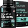 Digestive Enzymes With Probiotics for Women & Men Digestive Health - Bloating Relief, Gut Health Supplements: Bromelain, Papaya Enzyme, Acidophilus Probiotic, Lactase Enzymes for Digestion - 60 Pills view 1
