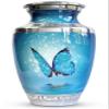 Malaika Memorials Blue Butterfly Urn for Ashes for Women/Men, Cremation Urns for Human Ashes Adult Female/Male, 200 Cubic Inch Capacity view 1